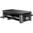 WMF Master Raclette Grill mit Keramikpfännchen und Schiebern, Raclette 8 Personen, 1500 W, mit Ablage, variable Temperaturkontrolle, antihaftbeschichtet, spülmaschinengeeignet, edelstahl schwarz matt