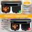 Vicloon Air Fryer Matten Liners,2 Stück Air Fryer Liner,perforierte Ausführung,Wiederverwendbar,Easy Clean Luftfritteuse Pad Antihaft Silikon Zubehör for Ninja,5.3x7.87 Zoll-Schwarz