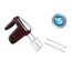 Tefal HT6525 Powermix Silence Handmixer | 600 W Leistung | offener Griff | Geschwindigkeitsstufen + Turbo-Funktion | 2 Schneebesen + 2 Knethaken aus Edelstahl | Stabmixer-Aufsatz aus Edelstahl | Rot