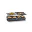 SEVERIN Raclette-Grill mit Naturgrillstein und Grillplatte, Raclette mit antihaftbeschichteter Grillplatte und 8 Pfännchen, Tischgrill für 8 Personen, max. 1300 W, schwarz, RG 2371