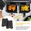 Vicloon Air Fryer Matten Liners,2 Stück Air Fryer Liner,perforierte Ausführung,Wiederverwendbar,Easy Clean Luftfritteuse Pad Antihaft Silikon Zubehör for Ninja,5.3x7.87 Zoll-Schwarz