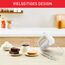Tefal Handmixer Prep'Mix, 450 W, Handrührgerät mit 5 Geschwindigkeiten, 2 Schneebesen und 2 Knethaken aus Edelstahl, ergonomisches Design, spülmaschinenfestes Zubehör, HT450B