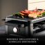 WMF Master Raclette Grill mit Keramikpfännchen und Schiebern, Raclette 8 Personen, 1500 W, mit Ablage, variable Temperaturkontrolle, antihaftbeschichtet, spülmaschinengeeignet, edelstahl schwarz matt