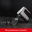Tefal Power Mix Silence Handmixer – 600W leistungsstark und extra leise, variabler Geschwindigkeitsregler mit Turbo, Edelstahl-Rührbesen und Knethaken, ergonomischer Griff, leichter Handrührer in Grau