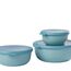 Mepal - Cirqula Multischüssel-Set 3–teilig rund Nordic Green – 350, 750 und 1250 ml – Verwendbar als Vorratdose, Kühlschrankdose, Gefrierdose, Mikrowellegeschirr & Servierschale mit Deckel
