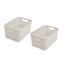 BranQ - Home essential Korb in Rattan Design 2er Set Grösse L 19l, Creme