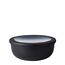 Mepal Multi Bowl Cirqula Round - Mikrowellen Geschir - Geeignet als Luftdichte Aufbewahrungsbox für den Kühlschrank, Mikrowellengeschirr & als Frischhaltedosen - 1250 ml - Nordic black