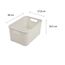 BranQ - Home essential Korb in Rattan Design 2er Set Grösse L 19l, Creme