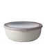 Mepal Multi Bowl Cirqula Round - Mikrowellen Geschir - Geeignet als Luftdichte Aufbewahrungsbox für den Kühlschrank, Mikrowellengeschirr & als Frischhaltedosen - 2250 ml - Nordic white