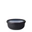 Mepal Multi Bowl Cirqula Round - Mikrowellen Geschir - Geeignet als Luftdichte Aufbewahrungsbox für den Kühlschrank, Mikrowellengeschirr & als Frischhaltedosen - 750 ml - Nordic black