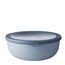 Mepal Multi Bowl Cirqula Round - Mikrowellen Geschir - Geeignet als Luftdichte Aufbewahrungsbox für den Kühlschrank, Mikrowellengeschirr & als Frischhaltedosen - 2250 ml - Nordic blue