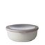 Mepal Multi Bowl Cirqula Round - Mikrowellen Geschir - Geeignet als Luftdichte Aufbewahrungsbox für den Kühlschrank, Mikrowellengeschirr & als Frischhaltedosen - 1250 ml - Nordic white
