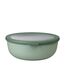 Mepal Multi Bowl Cirqula Round - Mikrowellen Geschir - Geeignet als Luftdichte Aufbewahrungsbox für den Kühlschrank, Mikrowellengeschirr & als Frischhaltedosen - 2250 ml - Nordic sage
