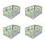 keeeper ben 4x Stabile Profi-Klappboxen mit Soft-Touch Griffen, 45 l, Eco Grass Green