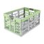 keeeper ben 4x Stabile Profi-Klappboxen mit Soft-Touch Griffen, 45 l, Eco Grass Green