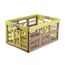 keeeper 2x Stabile Profi-Klappboxen mit Soft-Touch Griffen, 54 x 37 x 28 cm, 45 l, Ben, Grün/ Taupe