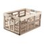 keeeper Stabile Profi-Klappbox mit Soft-Touch Griffen, 54 x 37 x 28 cm, 45 l, Ben, Creme/Taupe