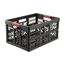 keeeper 4x Stabile Profi-Klappboxen mit Soft-Touch Griffen, 54 x 37 x 28 cm, 45 l, Ben, Graphit-Grau