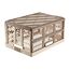 keeeper 4x Stabile Profi-Klappboxen mit Soft-Touch Griffen, 54 x 37 x 28 cm, 45 l, Ben, Creme/ Taupe