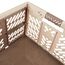 keeeper 4x Stabile Profi-Klappboxen mit Soft-Touch Griffen, 54 x 37 x 28 cm, 45 l, Ben, Creme/ Taupe