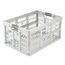 keeeper ben Stabile Profi-Klappbox mit Soft-Touch Griffen, 54 x 37 x 28 cm, 45 l, Silber (Light Silver)