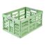 keeeper ben Stabile Profi-Klappbox mit Soft-Touch Griffen, 54 x 37 x 28 cm, 45 l, Eco Line, Grün (Eco Grass Green)