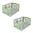 keeeper ben 2x Stabile Profi-Klappboxen mit Soft-Touch Griffen, 45 l, Eco Grass Green