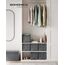 SONGMICS Aufbewahrungsbox, 6er Set, Ordnungsboxen aus Vliesstoff mit Griff, Boxen Aufbewahrung, 26 x 26 x 28 cm, Organizer Box, für Würfelregal, Faltbox, Kleideraufbewahrung, schwarz meliert RFB026B01