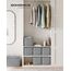 SONGMICS Aufbewahrungsbox, 6er Set, Ordnungsboxen aus Vliesstoff mit Griff, Boxen Aufbewahrung, 26 x 26 x 28 cm, Organizer Box, für Würfelregal, Faltbox, Kleideraufbewahrung, grau meliert RFB026G01