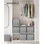 SONGMICS Aufbewahrungsbox, 6er Set, Ordnungsboxen aus Vliesstoff mit Griff, Boxen Aufbewahrung, 33 x 33 x 33 cm, Organizer Box, für Würfelregal, Faltbox, Kleideraufbewahrung, grau meliert RFB033G01