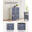 SONGMICS Aufbewahrungsbox, 6er Set, Ordnungsboxen aus Vliesstoff mit Griff, Boxen Aufbewahrung, 30 x 30 x 30 cm, Organizer Box, für Würfelregal, Faltbox, Kleideraufbewahrung, nebelblau RFB006I01