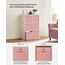 SONGMICS Aufbewahrungsbox, 6er Set, Ordnungsboxen aus Vliesstoff mit Griff, Boxen Aufbewahrung, 30 x 30 x 30 cm, Organizer Box, für Würfelregal, Faltbox, Kleideraufbewahrung, pastellrosa RFB006R01