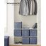 SONGMICS Aufbewahrungsbox, 6er Set, Ordnungsboxen aus Vliesstoff mit Griff, Boxen Aufbewahrung, 30 x 30 x 30 cm, Organizer Box, für Würfelregal, Faltbox, Kleideraufbewahrung, nebelblau RFB006I01