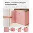 SONGMICS Aufbewahrungsbox, 6er Set, Ordnungsboxen aus Vliesstoff mit Griff, Boxen Aufbewahrung, 30 x 30 x 30 cm, Organizer Box, für Würfelregal, Faltbox, Kleideraufbewahrung, pastellrosa RFB006R01