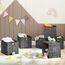 SONGMICS Aufbewahrungsbox, 6er Set, Ordnungsboxen aus Vliesstoff mit Griff, Boxen Aufbewahrung, 30 x 30 x 30 cm, Organizer Box, für Würfelregal, Faltbox, Kleideraufbewahrung, schwarz meliert RFB006B01