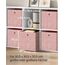 SONGMICS Aufbewahrungsbox, 6er Set, Ordnungsboxen aus Vliesstoff mit Griff, Boxen Aufbewahrung, 30 x 30 x 30 cm, Organizer Box, für Würfelregal, Faltbox, Kleideraufbewahrung, pastellrosa RFB006R01