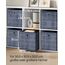 SONGMICS Aufbewahrungsbox, 6er Set, Ordnungsboxen aus Vliesstoff mit Griff, Boxen Aufbewahrung, 30 x 30 x 30 cm, Organizer Box, für Würfelregal, Faltbox, Kleideraufbewahrung, nebelblau RFB006I01