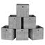 SONGMICS Aufbewahrungsbox, 6er Set, Ordnungsboxen aus Vliesstoff mit Griff, Boxen Aufbewahrung, 30 x 30 x 30 cm, Organizer Box, für Würfelregal, Faltbox, Kleideraufbewahrung, grau meliert RFB02LG-3