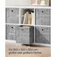 SONGMICS Aufbewahrungsbox, 6er Set, Ordnungsboxen aus Vliesstoff mit Griff, Boxen Aufbewahrung, 26 x 26 x 28 cm, Organizer Box, für Würfelregal, Faltbox, Kleideraufbewahrung, grau meliert RFB026G01