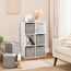 SONGMICS Aufbewahrungsbox, 6er Set, Ordnungsboxen aus Vliesstoff mit Griff, Boxen Aufbewahrung, 30 x 30 x 30 cm, Organizer Box, für Würfelregal, Faltbox, Kleideraufbewahrung, taupe meliert RFB006K01