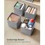 SONGMICS Aufbewahrungsbox, 6er Set, Ordnungsboxen aus Vliesstoff mit Griff, Boxen Aufbewahrung, 26 x 26 x 28 cm, Organizer Box, für Würfelregal, Faltbox, Kleideraufbewahrung, grau meliert RFB026G01
