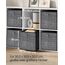 SONGMICS Aufbewahrungsbox, 6er Set, Ordnungsboxen aus Vliesstoff mit Griff, Boxen Aufbewahrung, 30 x 30 x 30 cm, Organizer Box, für Würfelregal, Faltbox, Kleideraufbewahrung, schwarz meliert RFB006B01