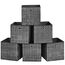 SONGMICS Aufbewahrungsbox, 6er Set, Ordnungsboxen aus Vliesstoff mit Griff, Boxen Aufbewahrung, 30 x 30 x 30 cm, Organizer Box, für Würfelregal, Faltbox, Kleideraufbewahrung, schwarz meliert RFB006B01