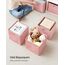 SONGMICS Aufbewahrungsbox, 6er Set, Ordnungsboxen aus Vliesstoff mit Griff, Boxen Aufbewahrung, 30 x 30 x 30 cm, Organizer Box, für Würfelregal, Faltbox, Kleideraufbewahrung, pastellrosa RFB006R01