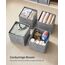 SONGMICS Aufbewahrungsbox, 6er Set, Ordnungsboxen aus Vliesstoff mit Griff, Boxen Aufbewahrung, 33 x 33 x 33 cm, Organizer Box, für Würfelregal, Faltbox, Kleideraufbewahrung, grau meliert RFB033G01