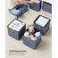 SONGMICS Aufbewahrungsbox, 6er Set, Ordnungsboxen aus Vliesstoff mit Griff, Boxen Aufbewahrung, 30 x 30 x 30 cm, Organizer Box, für Würfelregal, Faltbox, Kleideraufbewahrung, nebelblau RFB006I01
