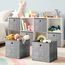 SONGMICS Aufbewahrungsbox, 6er Set, Ordnungsboxen aus Vliesstoff mit Griff, Boxen Aufbewahrung, 30 x 30 x 30 cm, Organizer Box, für Würfelregal, Faltbox, Kleideraufbewahrung, grau meliert RFB02LG-3
