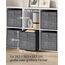 SONGMICS Aufbewahrungsbox, 6er Set, Ordnungsboxen aus Vliesstoff mit Griff, Boxen Aufbewahrung, 26 x 26 x 28 cm, Organizer Box, für Würfelregal, Faltbox, Kleideraufbewahrung, schwarz meliert RFB026B01