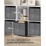 SONGMICS Aufbewahrungsbox, 6er Set, Ordnungsboxen aus Vliesstoff mit Griff, Boxen Aufbewahrung, 33 x 33 x 33 cm, Organizer Box, für Würfelregal, Faltbox, Kleideraufbewahrung, schwarz meliert RFB033B01