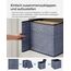 SONGMICS Aufbewahrungsbox, 6er Set, Ordnungsboxen aus Vliesstoff mit Griff, Boxen Aufbewahrung, 30 x 30 x 30 cm, Organizer Box, für Würfelregal, Faltbox, Kleideraufbewahrung, nebelblau RFB006I01